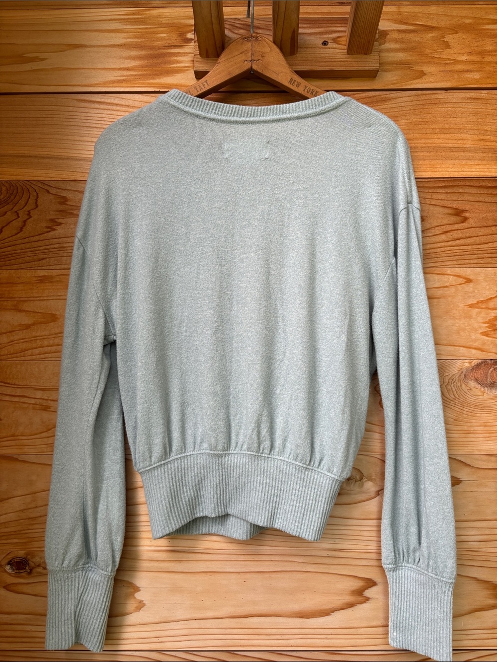 Anthropologie By Anthropologie Surplice Wrap Soft Knit Pullover Top Blue S - Picture 5 of 10
